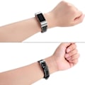 Miniatyrbilde 4 av 5: For Fitbit Charge 2 Ekte Lær Klokkereim Erstatning Armbånd - Kaffe [DB] Multicolor Black