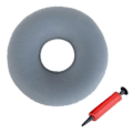 Miniatyrbilde 2 av 5: Grå 15-tommers Oppblåsbar Donut Ringpute med Pumpe, Hemoroide Setepute, Halebeinsmerter, for Rullestoler - Bruk i Hjemmet, Bil, Kontor [DB] Gray