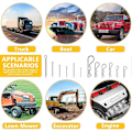 Miniatyrbild 5 av 5: Låssprintset 250 Delar, Låssprint, Olika Galvaniserade R-Sprint Låssprint Monteringsfjädrar för Bilar, Mekaniker, Garage, Kraftutrustning, [db]