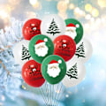 Miniatyrbillede 2 af 5: 1 Sæt Konfettiballoner Merry Christmas Print Let at Hænges Emulsion Julemand Garland Balloner [DB] 3