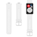 Miniatyrbillede 2 af 2: Blød silikone urrem til Huawei Watch Fit - Grøn [DB] Multicolor White