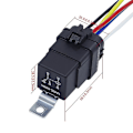 Miniatyrbillede 5 af 5: Bil Auto Bilrelæ Forseglet Vandtæt Integreret Kablet Dc12v 40a 5 Pin 4 Pin Bilrelæ + Holder Med Ledninger  [dB} 24V 4Pin