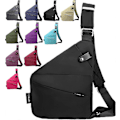 Miniatyrbild 1 av 5: Stöldsäker Resväska för Kvinnor, Stöldsäker Väska, Stöldsäkra Crossbody-väskor för Kvinnor, Stöldskyddad Resväska [DB] Black Right Shoulder