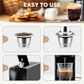 Miniatyrbild 4 av 4: Återanvändbara Nespresso Kapslar Rostfritt Stål Påfyllningsbara Kaffekapslar Kompatibla för Nespresso Maskin db