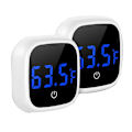 Miniatyrbillede 1 af 5: Digitalt akvarie termometer, touch screen fisketank termometer, stick-on temperatursensor med LED-display, 2 stk.