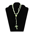 Miniatyrbillede 5 af 5: Plastik Rosenkrans Perler Lysende Halskæde Katolicisme Bøn Religiøse Smykker---Model kode21361-XG3132 [DB]