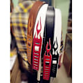 Pikkukuva 4 / 5: SQCLV Cool Lightning Pattern/Flame Guitar Strap Sähkökitaralle/Bassolle db White