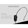 Miniatyrbillede 4 af 5: Sort bærbar FM trådløs mikrofon headset radio megafon til guideundervisning møde forelæsninger forsyninger db Black