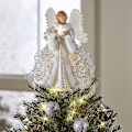 Miniatyrbilde 3 av 4: Juletrær Topper USB LED Lys Engel Fe Xmas Treet Topp Ornament Nyttår Festlig Festdekorasjon For Hjem Innendørs  [dB} B
