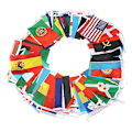 Miniatyrbild 1 av 4: 100 Länder String Flagge Internationale Wimpel Banner Dekoration db