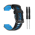 Miniatyrbillede 1 af 5: Rem til Garmin-approach S20/s6 Smart Watch Armbånd Silikone Blød Håndledsrem [DB] Black blue