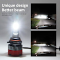 Miniatyrbild 2 av 5: LED 9005 LED-strålkastare Hb3 6000k Helljus 30w 6000lm Extremt Ljusa Dimljus 2 Lampor 360 Rotation Bi-xenon All-in-one Konvertering {DB}