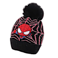 Pikkukuva 1 / 2: Poikien Spiderman Pom Pom -pipo, talvinen lämmin neulottu pipo hiihtolippis DB Black