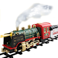 Miniatyrbillede 1 af 3: Togsæt til juletræ, USB-opladning Elektrisk Tog Legetøj - Juletogsæt Legetøj, Damplokomotiv med Lys & Lyd - Cargo Ca db