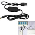 Miniatyrbilde 2 av 5: DC-DC-omformerkabel USB 5V til 9V/12V for DC-kontakt 5,5 mm x 2,1 mm Step-up Power Mod [DB]