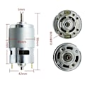 Pikkukuva 2 / 3: 775 DC 12V 12000rpm Suuri vääntömomentti Hiljainen Korkea  Moottorin hammaspyörän laakeri [DB] Silver 10x 4.5cm