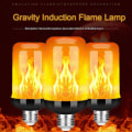 Miniatyrbillede 2 af 5: Emulering Dynamisk Flammeeffekt Pære Ac85v-265v Til Hjemme Flammelampe E26 B22 E27 Majspære Kreativ [DB] Yellow light E26