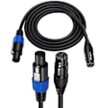 Pikkukuva 5 / 5: Ammattimainen Speakon-XLR Naaras -kaapeli kierrelukolla - Studiomikrofonin jatkojohto [DB]