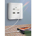 Pikkukuva 4 / 5: Usb-pistorasia Typec Usb Seinälaturi Pistorasia Latausvirtapistorasia Usb-porteilla [DB] B