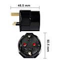 Miniatyrbilde 4 av 5: 2x Reiseadapter Adapterplugg for England - Reiseplugg Strømadapter EU til UK Stikkontakt - Reiseplugg [db] Black