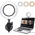 Miniatyrbilde 1 av 3: Videokonferansebelysningssett, datamaskin/bærbar datamaskin Monitor LED Videolys Dimmbar 6500k Ringlys for Fjernarbeid, Zoom-samtaler, Selvsending