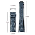 Miniatyrbillede 4 af 4: Til Citizen Blue Angels I II III AT8020/JY8078 Urrem Læderrem 23MM [DB] Yellow Line