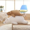 Miniatyrbild 4 av 4: Gosedjur isbjörn för barn, Kawaii plyschleksak valp fyllning för småbarn söt mjuk DB Brown 55cm