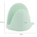 Miniatyrbilde 2 av 5: 2 stk. Silikon Ovnshansker til Kjøkken Multifunksjonelle Gryteholder Hansker Kjøkken Tilbehør  [dB} Light Green