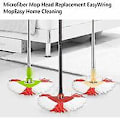 Pikkukuva 3 / 5: 4 kpl Clean Twist Disc Mop -vaihtopäitä, 2-in-1 mikrokuitu Mop -pää Vileda Turbo Easy To Wring And Clean {Db}