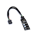 Miniatyrbillede 1 af 5: 9-polet USB-hub-stik, USB-splitter 1 til 3 USB2.0 9-polet header-kortkabel til vandkøling til RGB