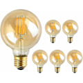 Pikkukuva 1 / 5: 6 kappaleen vintage Edison-lampun sarja - E27-kanta - 4w - Korvaa 40w - Ei himmennettävä - 2200k Db