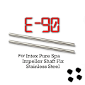 Miniatyrbilde 3 av 5: 2 stk. rustfritt stål aksel for Intex Pure Spa boblebad impeller pumpe fikser E90 feil aksel (2 stk. rustfritt stål aksel med 4 gummikorker og S db