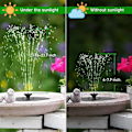 Miniatyrbillede 2 af 5: 3W Solar Springvand Med LED 7 Effekter 2000Mah Batteri Solar Dam Pumpe Solarpumpe Vandspil Springvand Fontæne Pumpe Til Dam Fiskedam [DB]