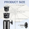 Miniatyrbild 4 av 5: Db Paraplyfot Bas Stativ Hål Ring Plugg Skyddskåpa Uteplats Parasol Ersättningsdelar Acc -jx Diagonal muzzle