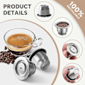Miniatyrbild 3 av 4: Återanvändbara Nespresso Kapslar Rostfritt Stål Påfyllningsbara Kaffekapslar Kompatibla för Nespresso Maskin db