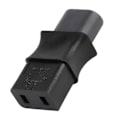 Miniatyrbillede 1 af 2: IEC 320 C8 han til IEC 320 C9 2-polet hun AC-adapter 6A /250V [db] Black 26x47x15mm