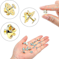 Miniatyrbillede 3 af 4: 120 Par Butterfly Clutch Tie Tacks Nålbag Compatible med 8mm Lange Blanke Pins til Håndværk (sølv) Db Gold