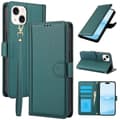Skin Feel Läderfodral för iPhone 15 Plus [DB] Green