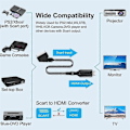 Miniatyrbillede 5 af 5: Bærbar HDMI til Scart Konverter Kabel Video Audio Adapter Ledning 1m HD TV DVD [DB] HDMI flat lineDo not send