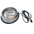 Miniatyrbillede 1 af 5: Pet Produkter Termisk Skål, Rustfrit Stål Udendørs Opvarmet Vandskål til Hund, Kylling, osv. EU Stik {Db} As Shown