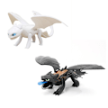 Miniatyrbild 1 av 5: Train Dragon 3 Hidden World Toothless Night Doll Pvc Svart Vit Drake Actionfigur Modell Leksak Pojkar Leksak Present db Black