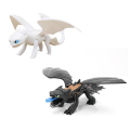 Miniatyrbillede 1 af 5: Train Dragon 3 Hidden World Toothless Night Doll Pvc Sort Hvid Drage Actionfigur Model Legetøj Drenge Legetøj Gave db Black