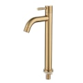 Miniatyrbillede 3 af 5: Børstet guld enkelt koldt bassin hane 304 materiale bassin mixer badeværelse vask hane vand vask mixer Shlm [DB]