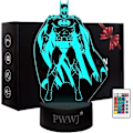 Miniatyrbilde 1 av 5: 3D nattlys The Batman leker nattbord skrivebord illusjonslampe fargeskiftende LED akryl RGB lys gaver til Batman-fans {db}