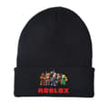 Videospel Roblox Tryckt Vinter Stickad Mössa Barn Pojkar Flickor Trendig Klassisk Varm Rullbar Skidmössa Present [DB] D