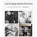Pikkukuva 5 / 5: Lasten kaappilukot, lasten turvavyön lukot Helppo asentaa, ei porausta tarvita 6kpl-harmaa db