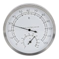 Miniatyrbilde 1 av 5: -Hygrometer 2-i-1 Rustfritt Stål Badstu Termometer Hygrometer -Hygrometer Badstue Rom Tilbehør [db] silver  white