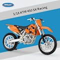 Miniatyrbillede 1 af 5: Welly 1:18 Ktm 450 Sx-f Legering Motorcykel Model Diecast Metal Legetøj Motorcykel Model Høj Simulation Samling Børn Legetøj Gave Db With foam box1