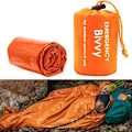 Miniatyrbilde 1 av 5: 1 stk/2 stk PE-isolerte soveposer, Sovepose for nødsituasjoner utendørs db Orange Cloth Bag