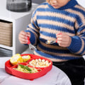 Miniatyrbilde 2 av 5: 1 sett fôringsplate matvarekvalitet varmebestandig silikon barneservise fôringsplate sett for hjemmet Blue B